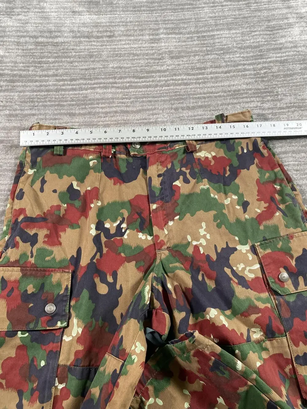 Vintage SIRNA Pants Mens 30x30 Multicolor Camo Cargo Canvas Army Workwear 80s